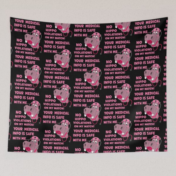 Item preview, Your Medical Info Is Safe With Me HIPAA HIPPA HIPPO Pink Nurse Sarcasm designed and sold by FlorenciaBliss.