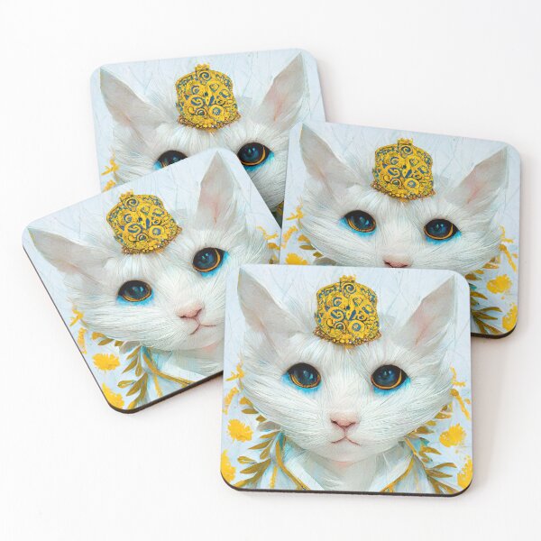 Item preview, White mysterious queen cat designed and sold by GorinART.