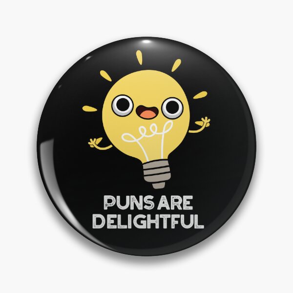 Item preview, Puns Are Delightful Funny Bulb Puns (Dark BG) designed and sold by punnybone.
