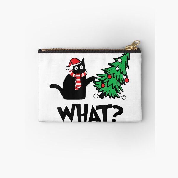 Item preview, Funny Black Cat Gifts Pushing Christmas Tree Over Cat What designed and sold by IsraelCastro.