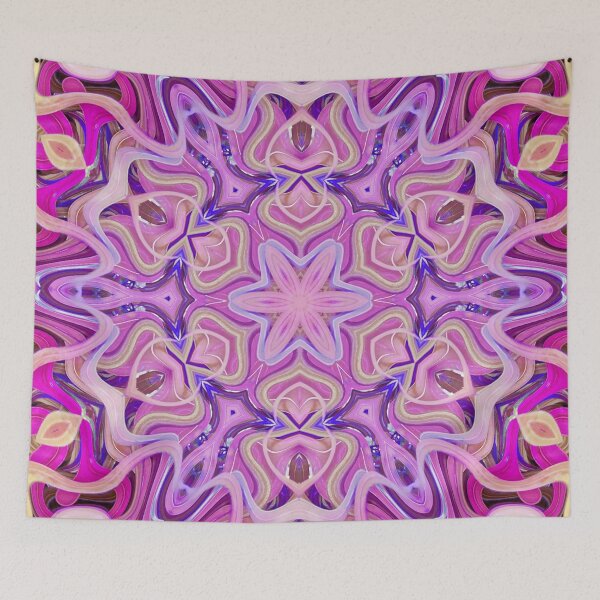 Item preview, Boho Vibes Kaleidoscope Abstract Maximalist Style Hippie Colors Mix of Lilac Violet Mauve Cream 8 of 16 designed and sold by Beachy.