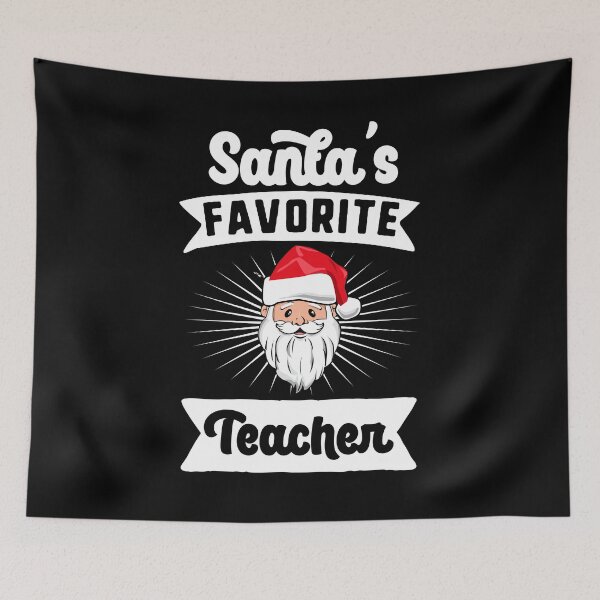 Item preview, Santa's Favorite Teacher Santa Claus Merry Christmas designed and sold by QueenOfPrint.