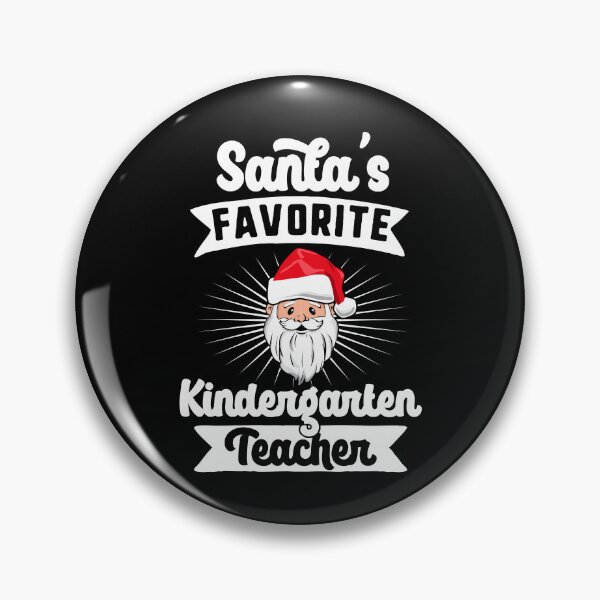 Item preview, Santa's Favorite Kindergarten Teacher Santa Claus Merry Christmas designed and sold by QueenOfPrint.