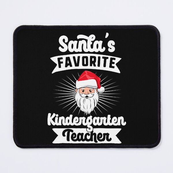 Item preview, Santa's Favorite Kindergarten Teacher Santa Claus Merry Christmas designed and sold by QueenOfPrint.