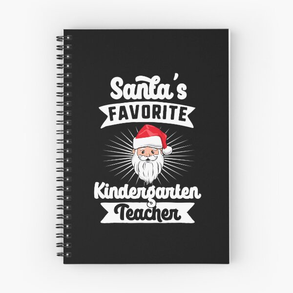 Item preview, Santa's Favorite Kindergarten Teacher Santa Claus Merry Christmas designed and sold by QueenOfPrint.