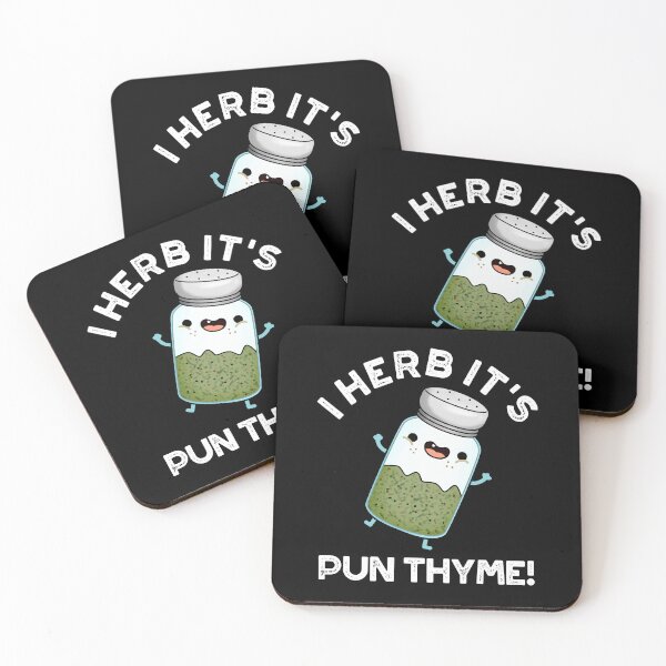 Item preview, I Herb It's Pun Thyme Funny Food Puns (Dark BG) designed and sold by punnybone.