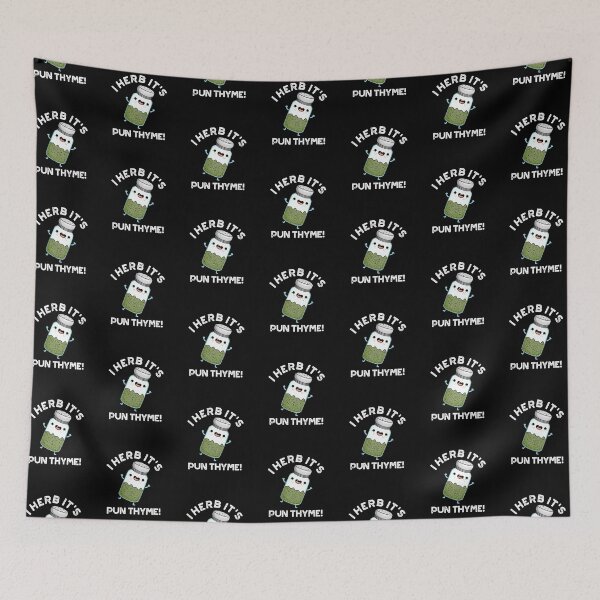 Item preview, I Herb It's Pun Thyme Funny Food Puns (Dark BG) designed and sold by punnybone.