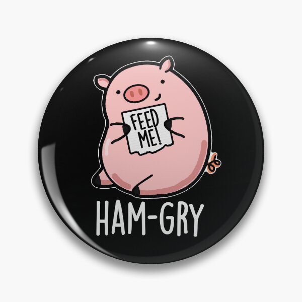 Item preview, Ham-gry Funny Pig Puns (Dark BG) designed and sold by punnybone.