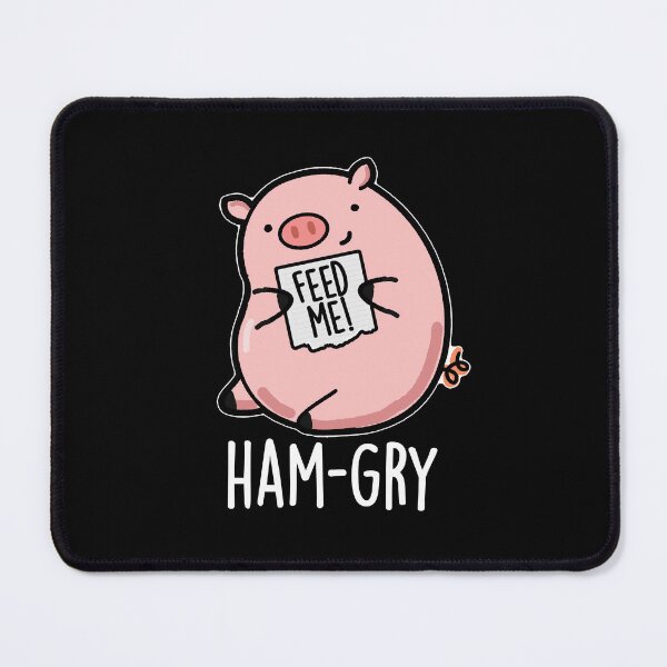Item preview, Ham-gry Funny Pig Puns (Dark BG) designed and sold by punnybone.