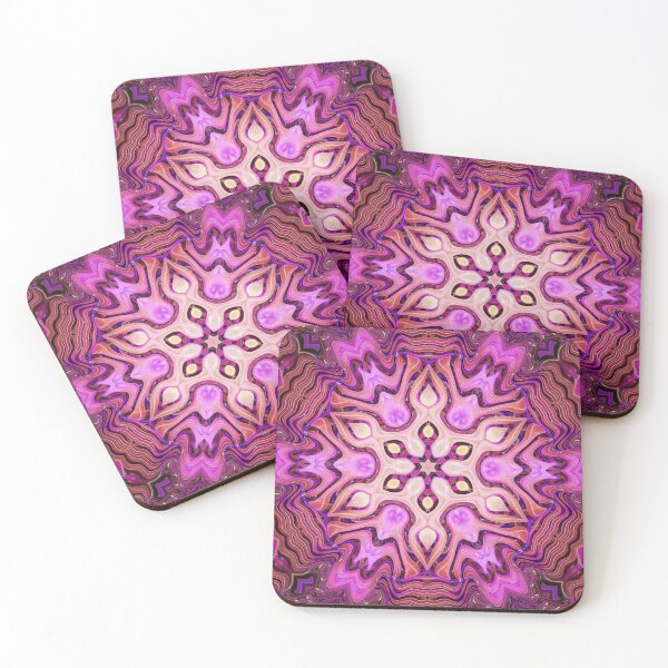 Item preview, Boho Vibes Kaleidoscope Abstract Maximalist Style Hippie Colors Mix of Mauve Violet Lilac Cream 9 of 16 designed and sold by Beachy.