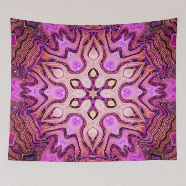 Item preview, Boho Vibes Kaleidoscope Abstract Maximalist Style Hippie Colors Mix of Mauve Violet Lilac Cream 9 of 16 designed and sold by Beachy.
