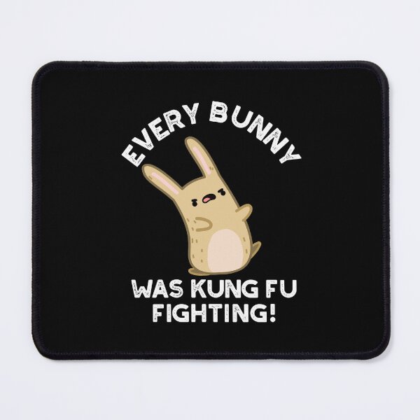 Item preview, Every Bunny Was Kung Fu Fighting Funny Rabbit Puns (Dark BG) designed and sold by punnybone.
