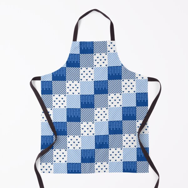 Artikelvorschau, Blaues und weißes Patchwork-Muster entworfen und verkauft von humnoo.
