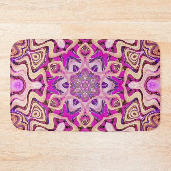 Item preview, Boho Vibes Kaleidoscope Abstract Maximalist Style Hippie Colors Mix of Mauve Violet Lilac Cream 10 of 16 designed and sold by Beachy.