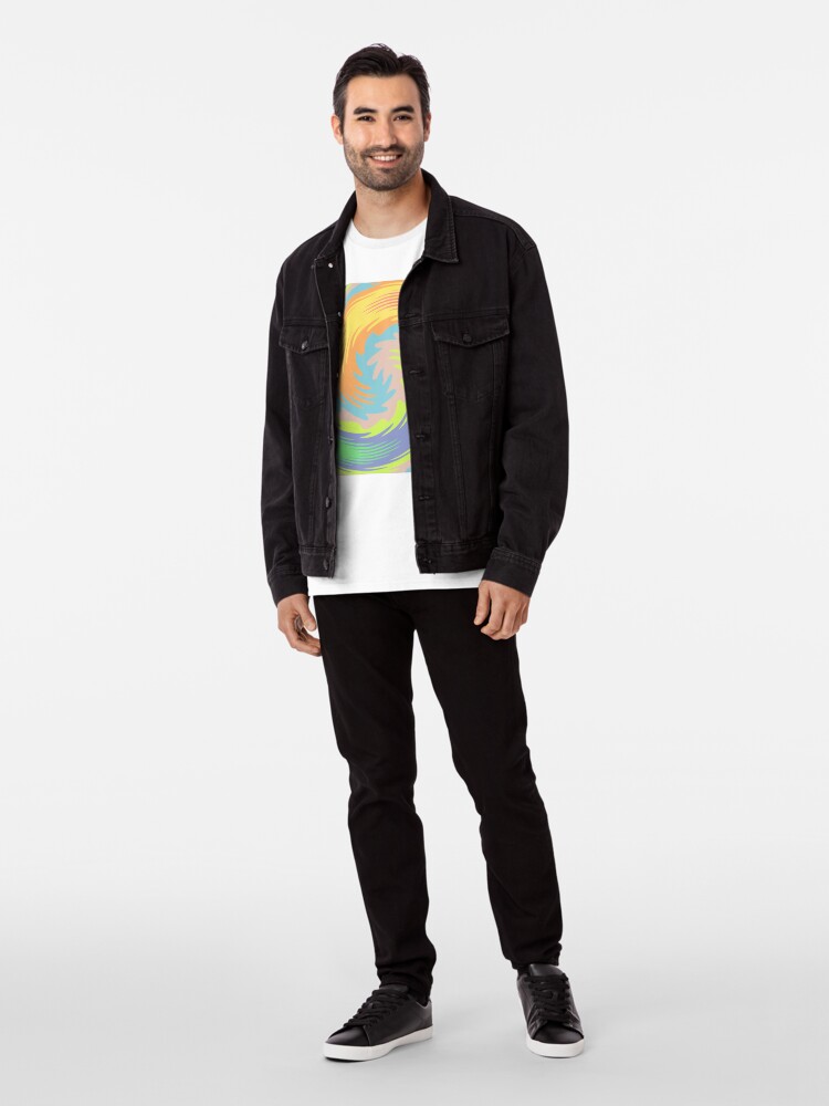 Alternate view of Abstract Twirl Wave Premium T-Shirt