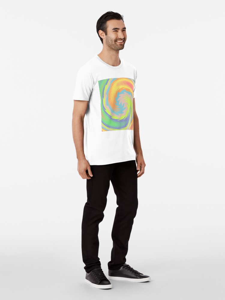 Alternate view of Abstract Twirl Wave Premium T-Shirt