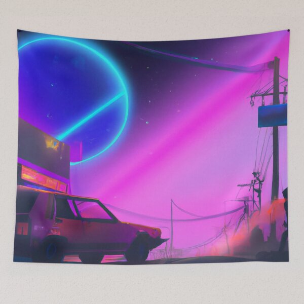 Item preview, A car driving down a road designed and sold by aryan-gallery.