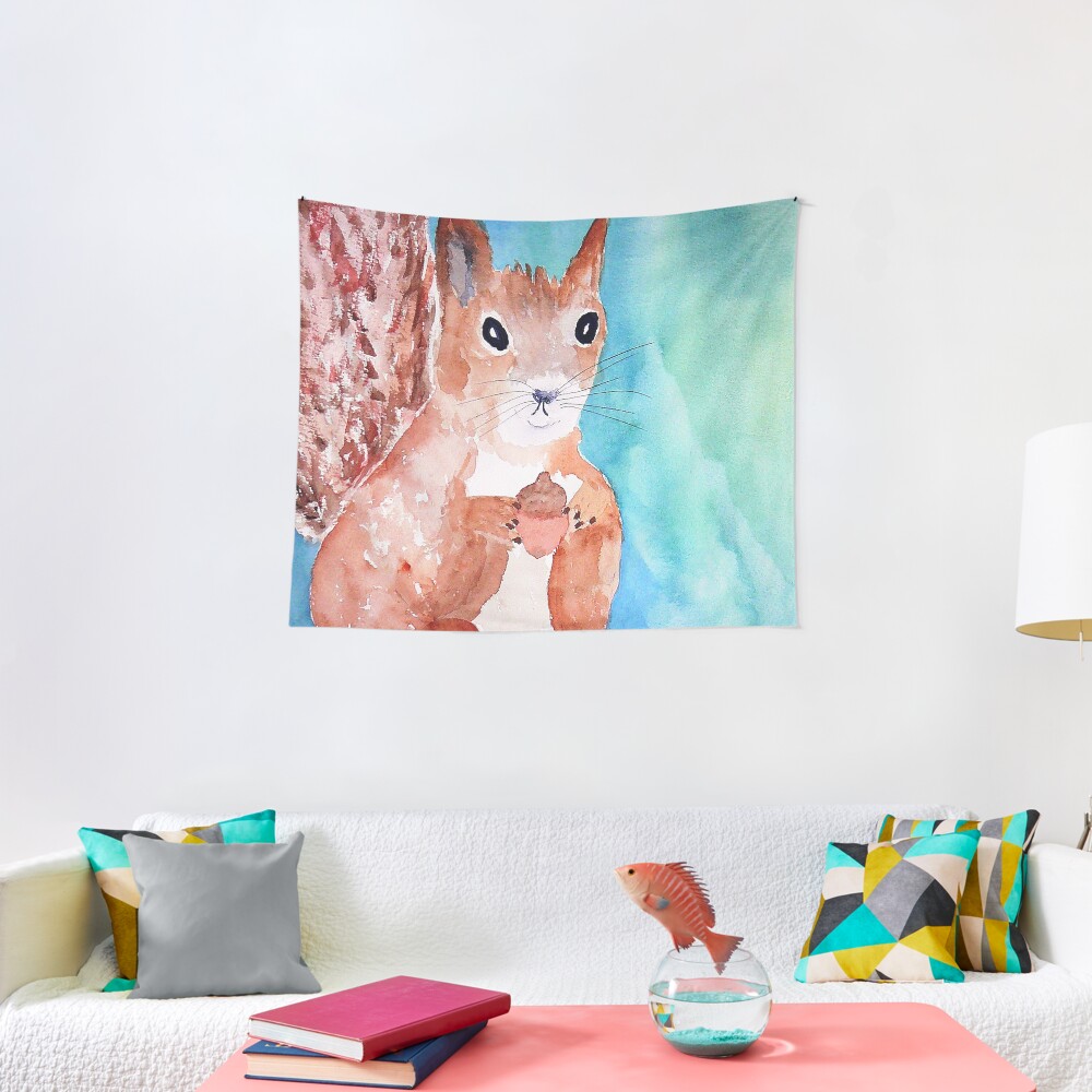 Red Squirrel Tapestry