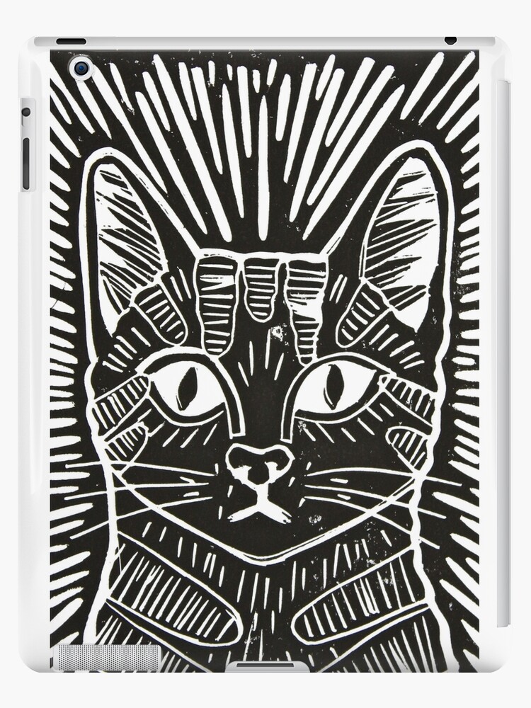 Window Cats - Linocut Print