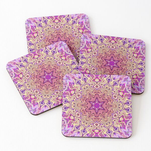 Item preview, Boho Vibes Kaleidoscope Abstract Maximalist Style Hippie Colors Mix of Mauve Violet Lilac Cream 11 of 16 designed and sold by Beachy.