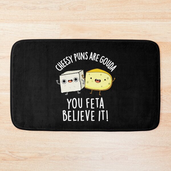 Item preview, Cheesy Puns Are Gouda You Feta Believe It Funny Cheese Puns (Dark BG) designed and sold by punnybone.