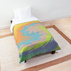 Abstract Twirl Wave Comforter