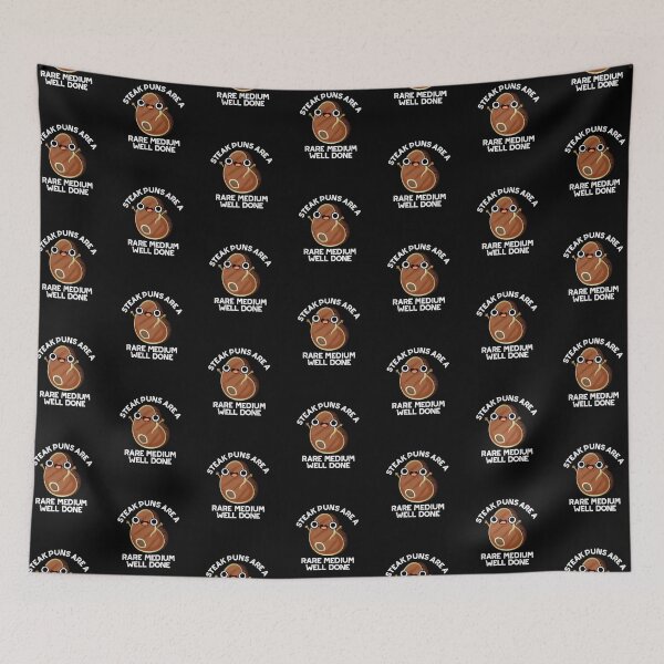 Item preview, Steak Puns Are A Rare Medium Well Done Funny Meat Puns (Dark BG) designed and sold by punnybone.