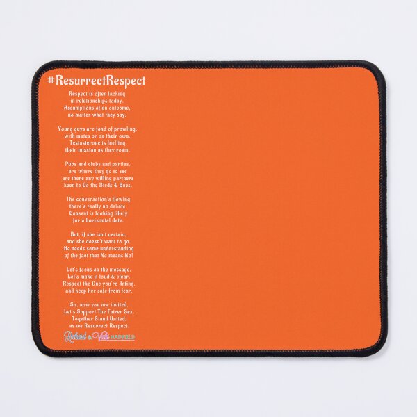 Item preview, ResurrectRESPECT.com poem : Richard and Vicki Hadfield - basic white text only - Orange background option designed and sold by Printable Pressies.