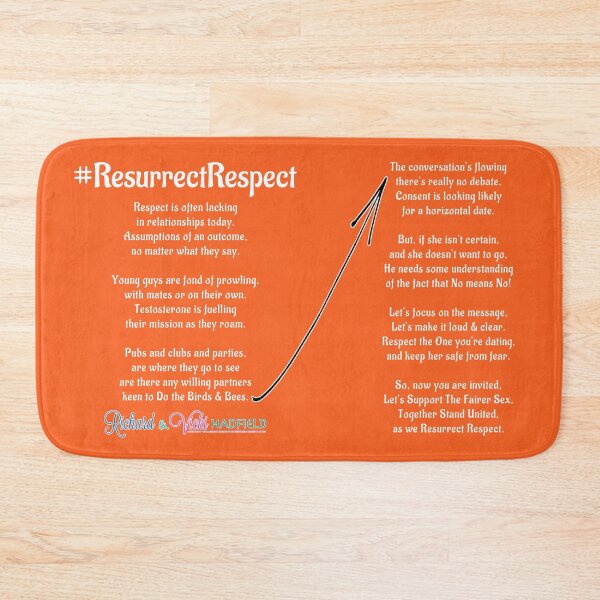 Item preview, ResurrectRESPECT.com poem : Richard and Vicki Hadfield - basic white text only - Orange background option designed and sold by Printable Pressies.