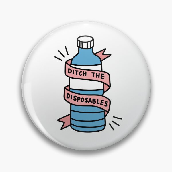 Item preview, 'ditch the disposables' water bottle designed and sold by bloemsgallery.