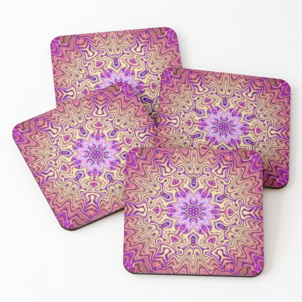 Item preview, Boho Vibes Kaleidoscope Abstract Maximalist Style Hippie Colors Mix of Mauve Violet Lilac Cream 12 of 16 designed and sold by Beachy.