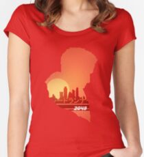 Blade Runner 2049 Sonnenuntergang Tailliertes Rundhals-Shirt