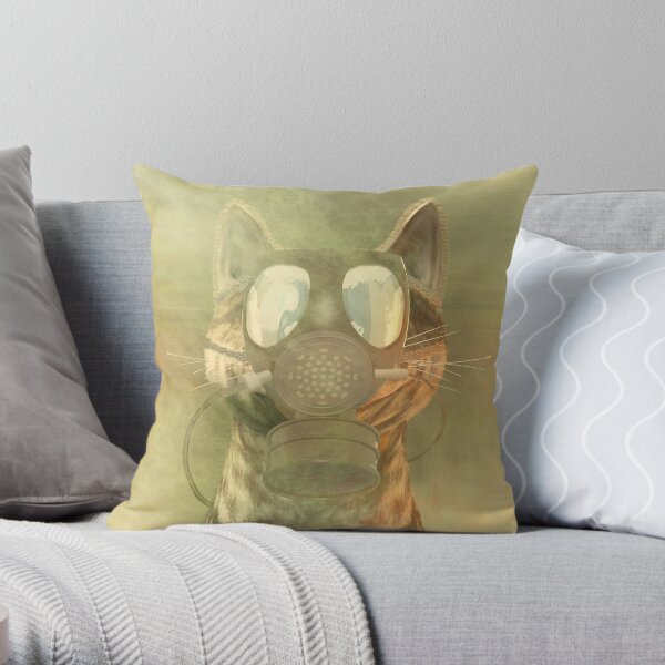 Schrödinger underestimates the cat Throw Pillow