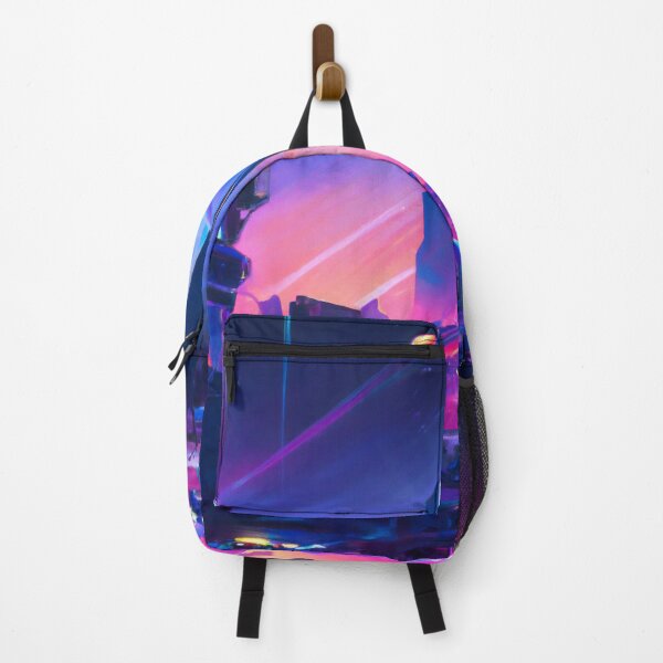 Item preview, A futuristic city at night with neon lights designed and sold by aryan-gallery.