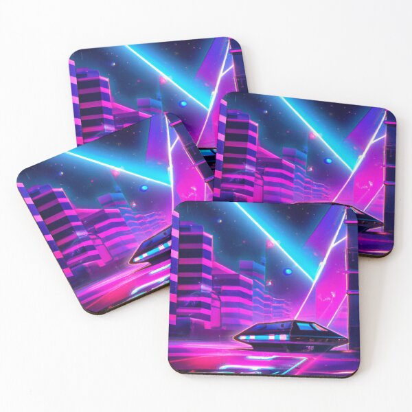 Item preview, A futuristic city at night with neon lights (2) designed and sold by aryan-gallery.
