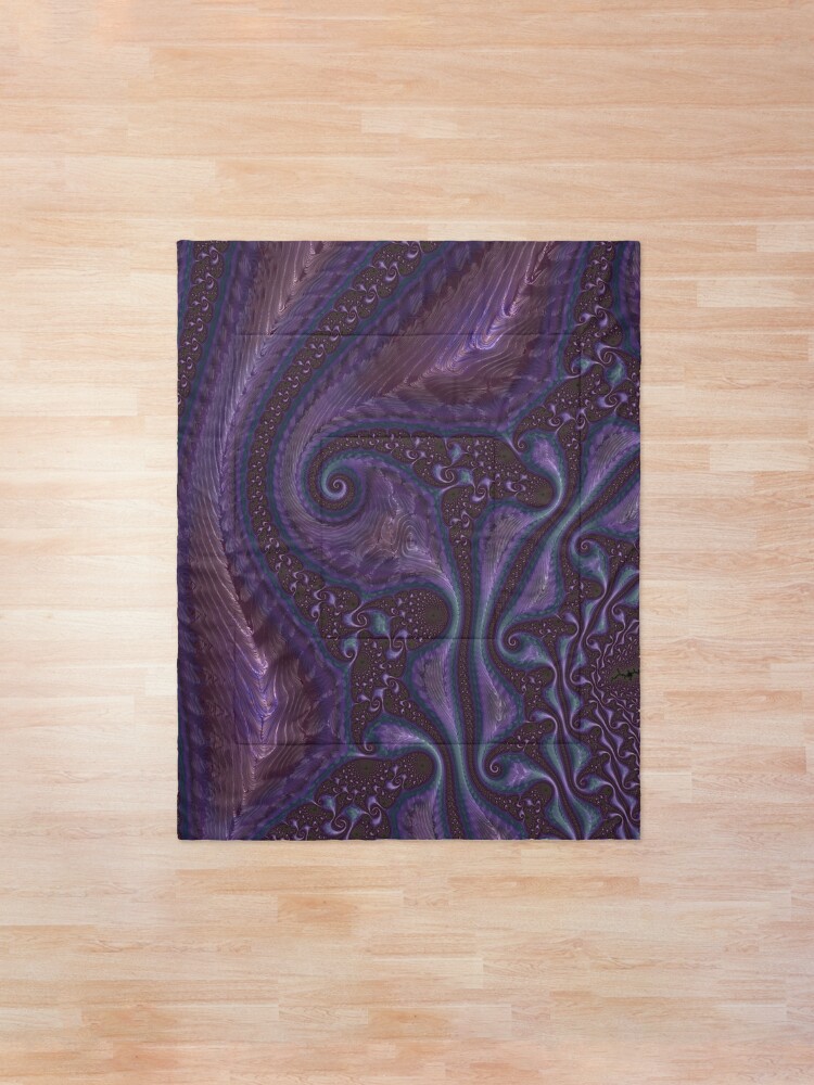 Alternate view of Purple Fractal Comforter