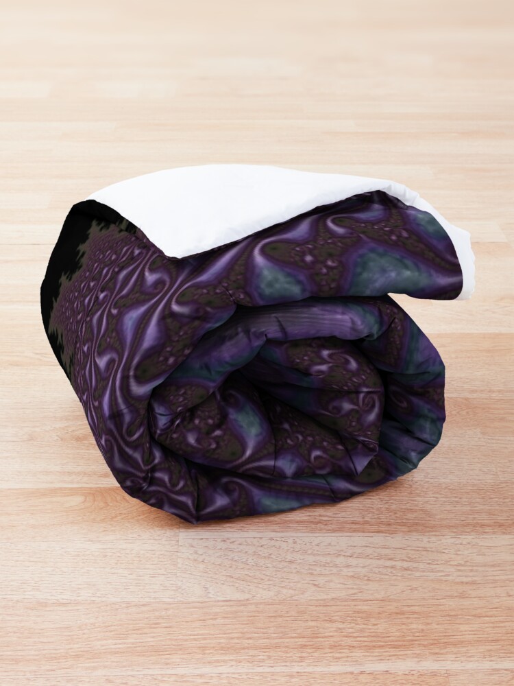 Alternate view of Purple Fractal Comforter