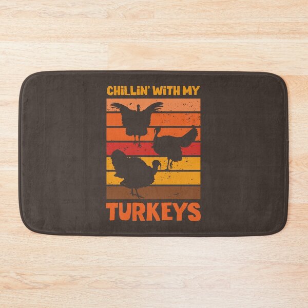 Item preview, Cute and Trendy CHILLIN’ WITH MY TURKEYS Happy Thanksgiving Turkey Day Matching Family Thanksgiving Day Retro Sunset Autumn Fall Funny Quote designed and sold by zenturtlemerch.