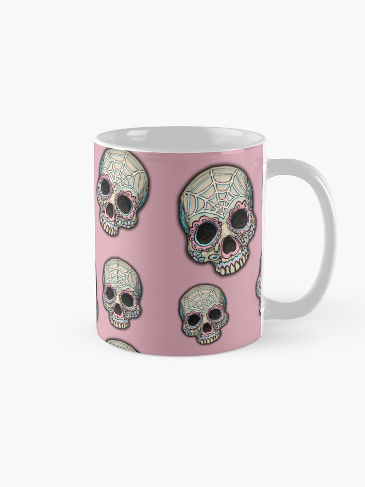 Imagen 5 de 6, Taza de café con la obra Pink Sugar Skull, diseñada y vendida por AdrianFilmore.