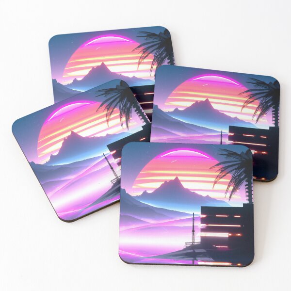 Item preview, A futuristic landscape with a sunset and mountains designed and sold by aryan-gallery.