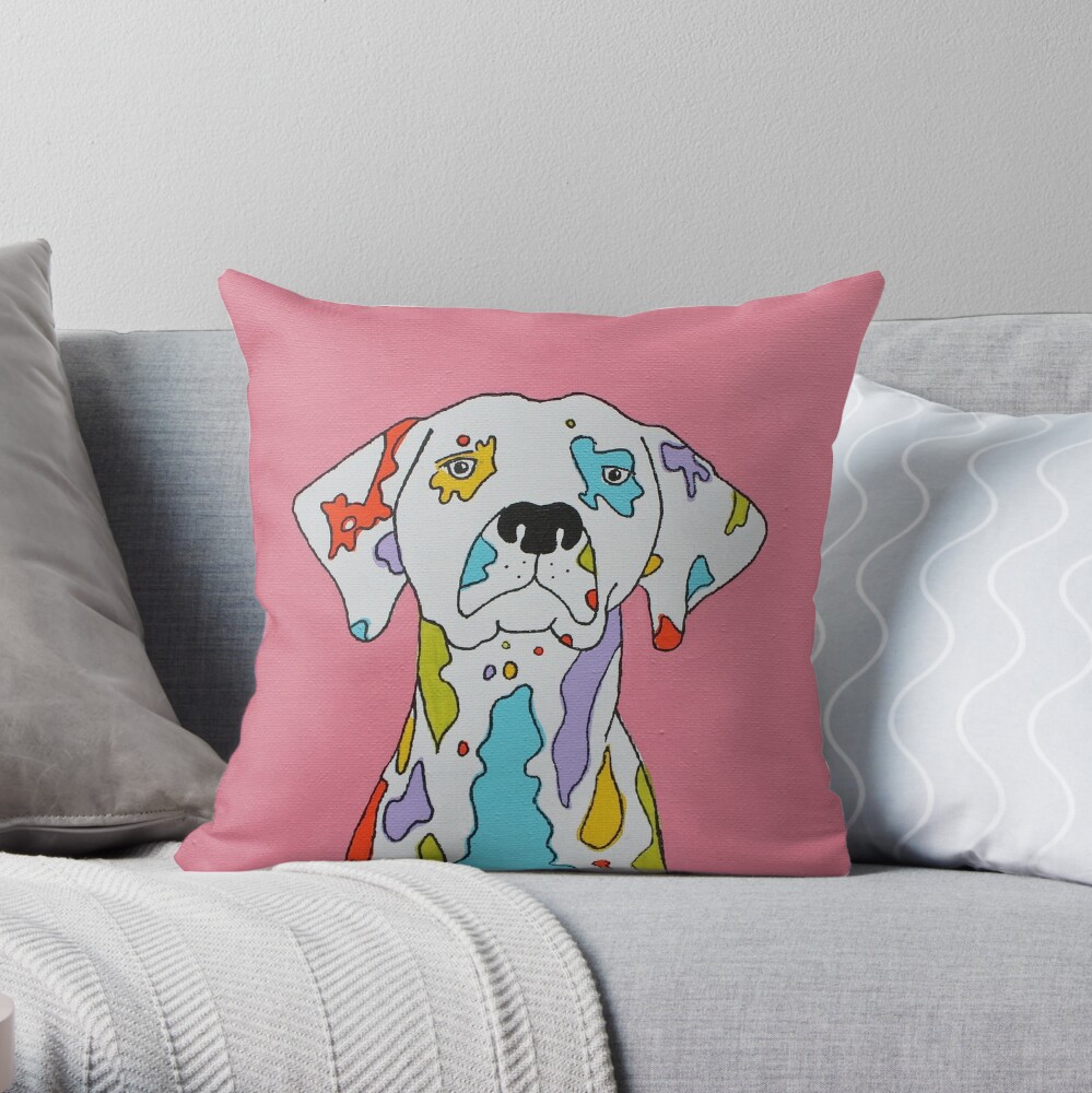 dalmatian throw pillow