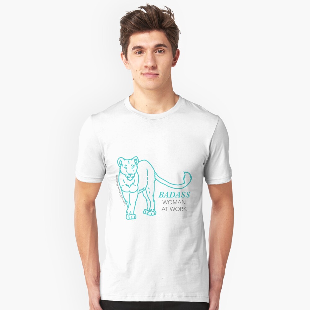 Badass Woman at Work Slim Fit T-Shirt