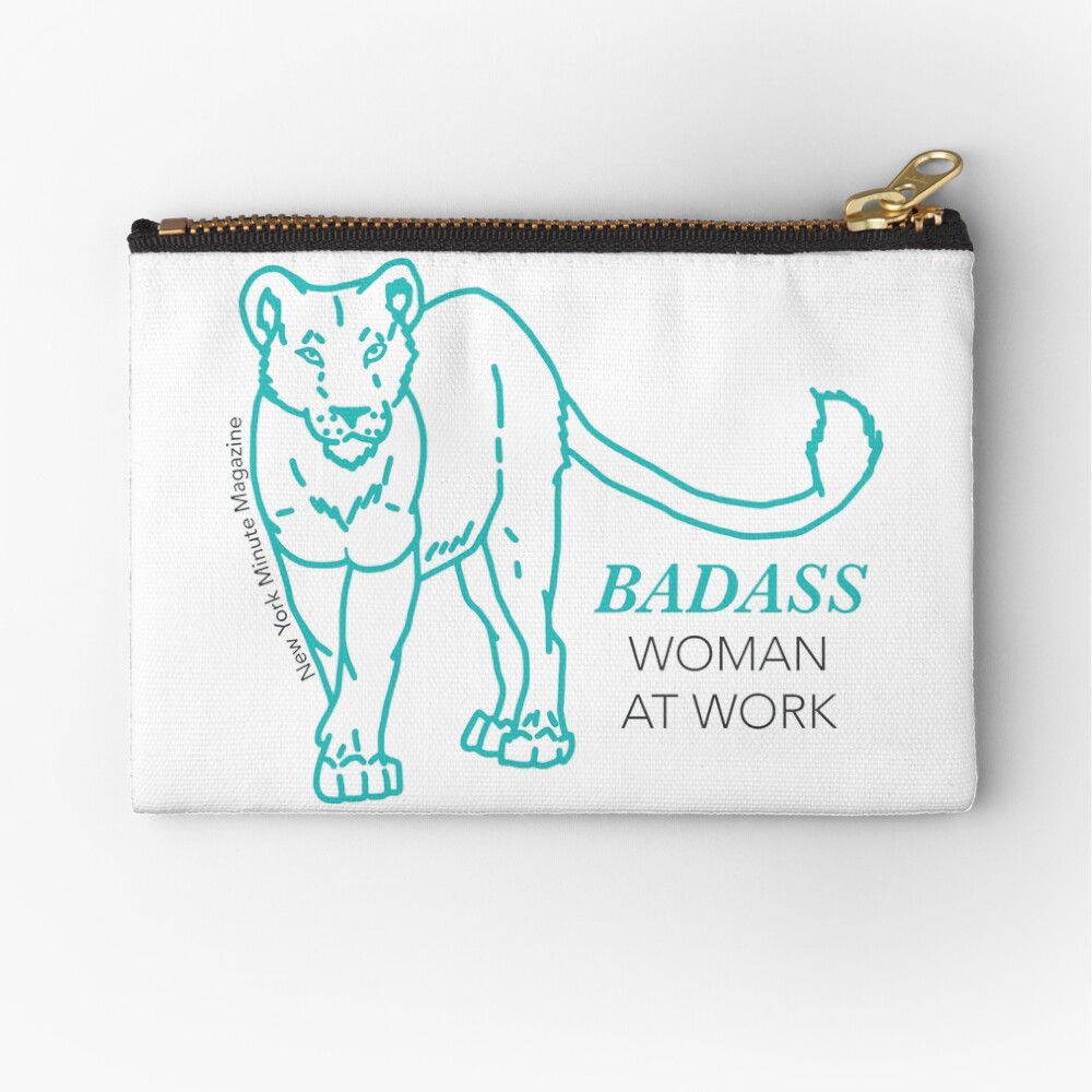 Badass Woman at Work Zipper Pouch
