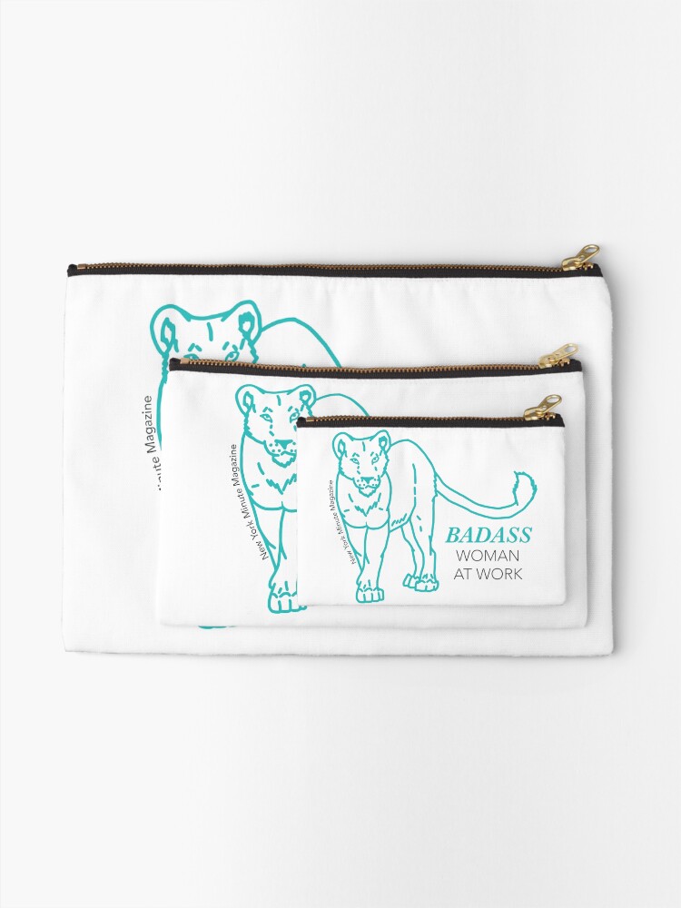 Alternate view of Badass Woman at Work Zipper Pouch