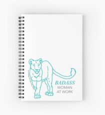 Badass Woman at Work Spiral Notebook