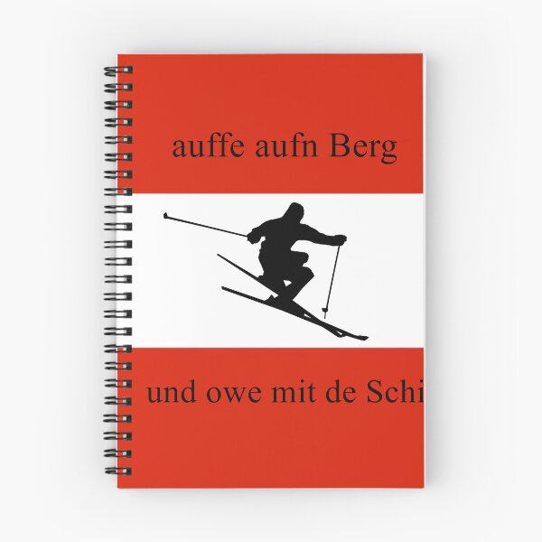 Artikelvorschau, Auffe aufn Berg und owe mit de Schi - Rauf auf den Berg, und runter mit den Skiern entworfen und verkauft von AustrianBarbie.