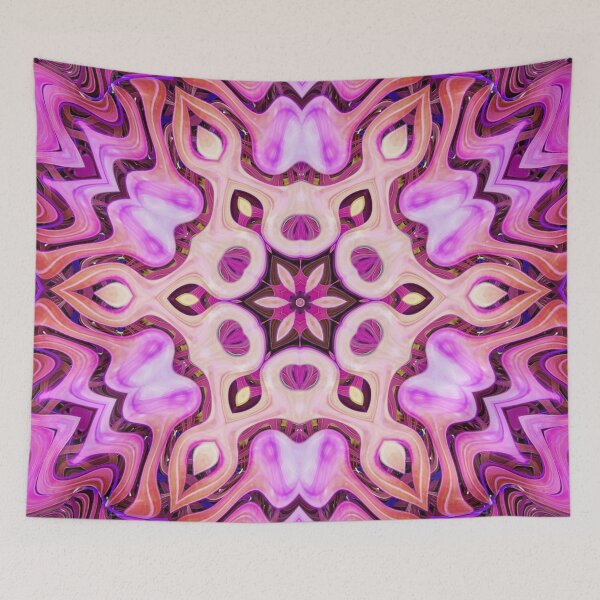 Item preview, Boho Vibes Kaleidoscope Abstract Maximalist Style Hippie Colors Mix of Cream Lilac Violet Mauve 15 of 16 designed and sold by Beachy.