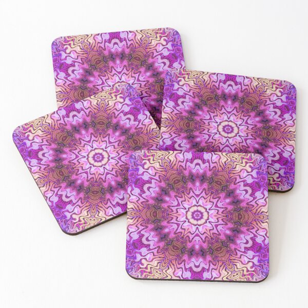 Item preview, Boho Vibes Kaleidoscope Abstract Maximalist Style Hippie Colors Mix of Cream Lilac Violet Mauve 16 of 16 designed and sold by Beachy.