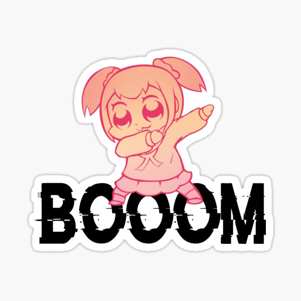 ""BOOOM", Popuko Dab Design From Pop Team Epic In Black Colour Color ...