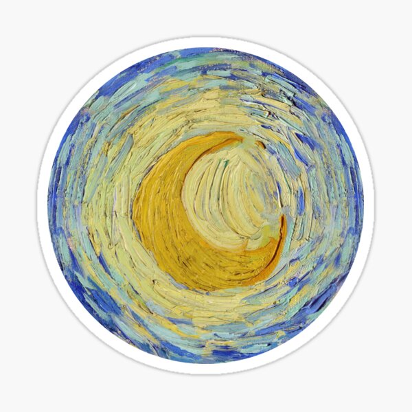 Vista previa del artículo con la obra «Vincent van Gogh Noche Estrellada Luna», diseñado y vendido por maniacfitness.